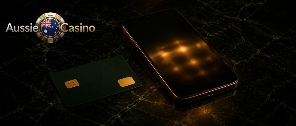 Casino payment card and smartphone
