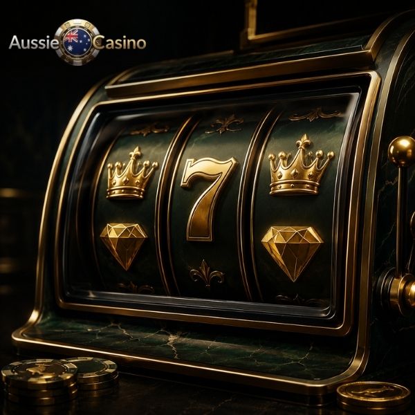 Aussie Casino Online pokie machine with jackpot symbols